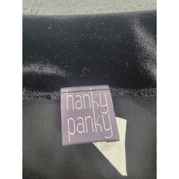 Hanky Panky Jacket Womens XL Black Velour Floral Applique Made USA bolero - Picture 2 of 9
